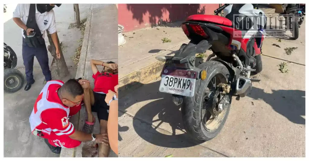 Joven resulta lesionado tras choque de dos motocicletas en Huetamo