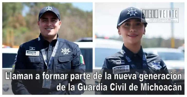 Llaman a formar parte de la nueva generación de la Guardia Civil de Michoacán