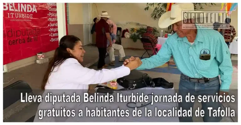 Lleva diputada Belinda Iturbide jornada de servicios gratuitos a habitantes de la localidad de Tafolla