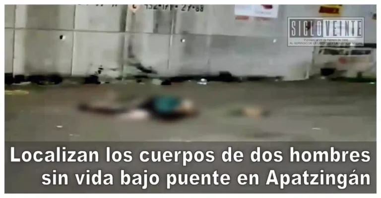 Localizan los cuerpos de dos hombres sin vida bajo puente en Apatzingán