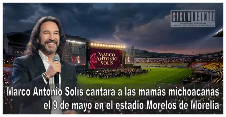 Marco Antonio Solís cantará a las mamás michoacanas el 9 de mayo en el estadio Morelos de Morelia