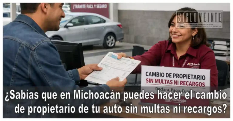 ¿Sabías que en Michoacán puedes hacer el cambio de propietario de tu auto sin multas ni recargos?