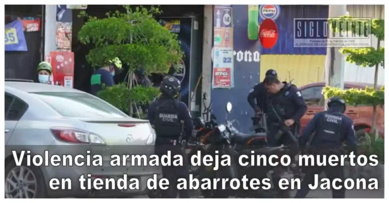 Violencia armada deja cinco muertos en tienda de abarrotes en Jacona