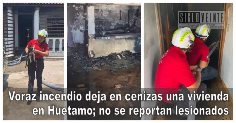 Voraz incendio deja en cenizas una vivienda en Huetamo; no se reportan lesionados