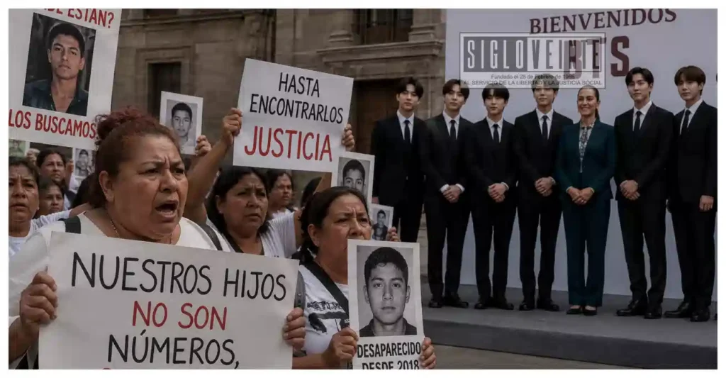 “Con BTS sí, con nosotras no”: estalla reclamo de madres buscadoras a la Presidenta Claudia Sheinbaum