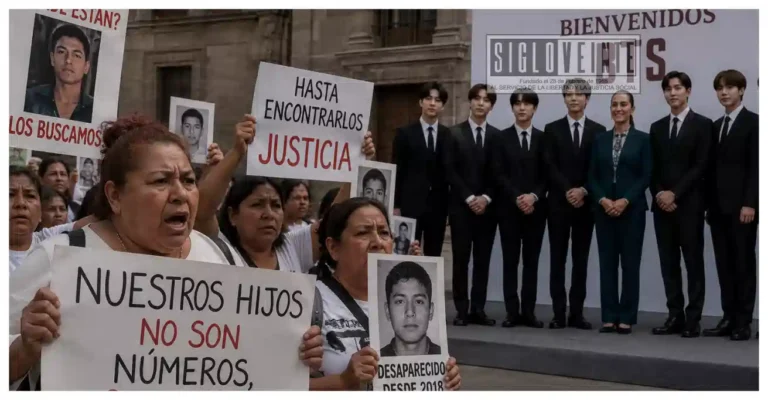 “Con BTS sí, con nosotras no”: estalla reclamo de madres buscadoras a la Presidenta Claudia Sheinbaum