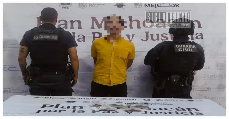 Detienen a hombre con más de 53 mil pesos; investigan posible vínculo con robos a comercios en Jacona