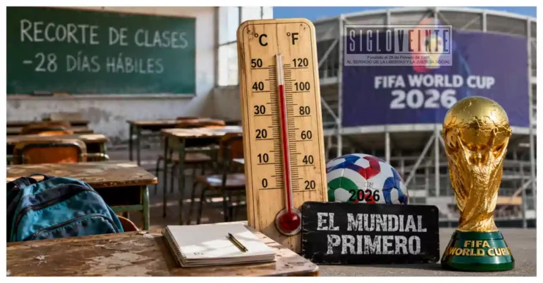 Gobierno prioriza el Mundial y usa el calor como pretexto para recortar 28 días de clases; grave retroceso educativo acusan padres de familia