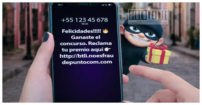 Llaman a denunciar intentos de extorsión mediante falsos premios difundidos por mensajes de texto