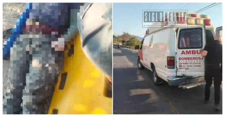 Motociclista resulta lesionada tras derrape en la carretera Zitácuaro-Morelia
