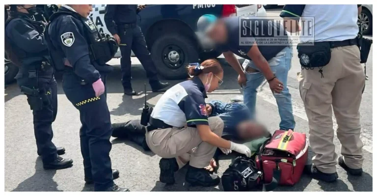 Adulto mayor resulta herido al derrapar en motocicleta sobre la Morelos Norte de Morelia