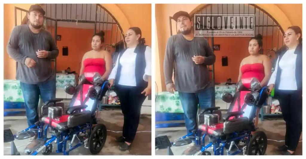 Centro de Salud de Huetamo entrega silla de ruedas PCI a menor con microcefalia