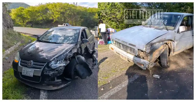 Choque entre automóvil y camioneta deja solo daños materiales en Nocupétaro
