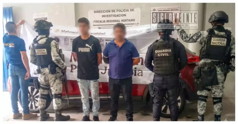 Detienen a dos hombres en la carretera San Lucas-Ciudad Altamirano tras recuperar vehículo con reporte de robo