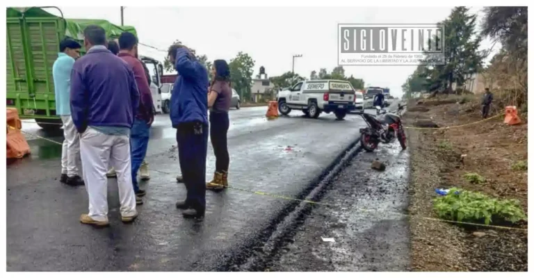 Motociclista pierde la vida en accidente sobre la carretera Zitácuaro-Morelia