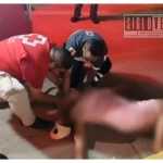 Motociclista resulta lesionada tras derrapar durante la madrugada en Huetamo