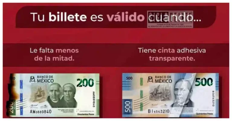 Banco de México aclara cuándo un billete maltratado sigue siendo válido y debe ser aceptado