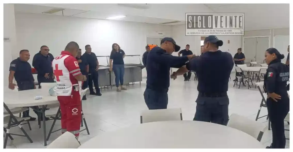 Capacita Cruz Roja de Huetamo a elementos de la Guardia Civil en primeros auxilios y reanimación cardiopulmonar