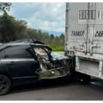 Choque de Civic y tractocamión en la carretera Morelia-Pátzcuaro deja un lesionado