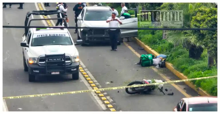 Choque en el Periférico de Morelia deja una motociclista sin vida y un lesionado