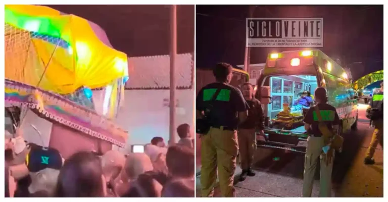 Colapso de juego inflable deja cinco menores lesionados durante fiesta patronal en Uruapan