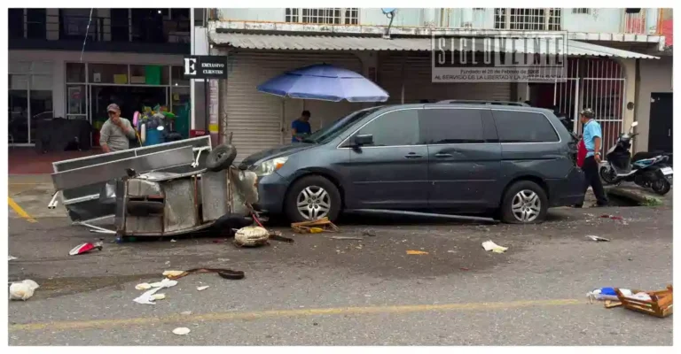 Conductor alcoholizado atropella a comerciante y desata carambola en Arteaga