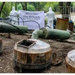 Desmantelan narcolaboratorio en Carácuaro; decomisan metanfetamina e insumos valuados en más de 3 mil millones de pesos
