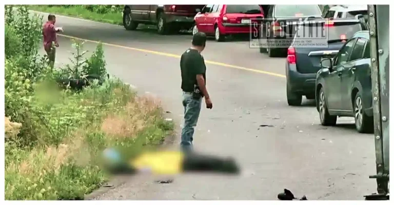 Hombre pierde la vida tras ser arrollado en la carretera libre Uruapan-Pátzcuaro; responsable escapó