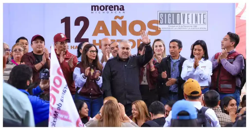 Morena en Michoacán celebra 12 años y reivindica su papel en la transformación política del país