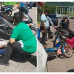 Mujer se lesiona al chocar dos motos sobre la Avenida Rey Irepan, en Ciudad Altamirano