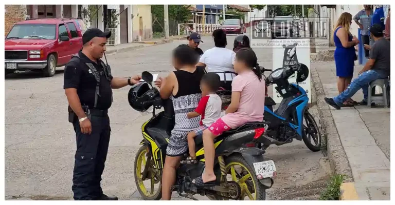 Tránsito Municipal de Huetamo endurece operativos contra motociclistas; aplicarán multas por no usar casco