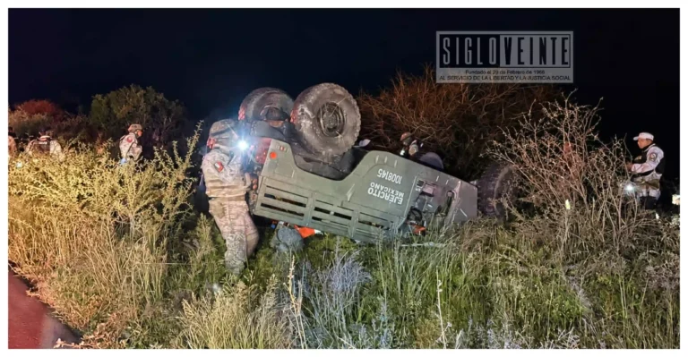 Volcadura de unidad militar en la carretera La Piedad–Yurécuaro deja un soldado muerto y varios heridos