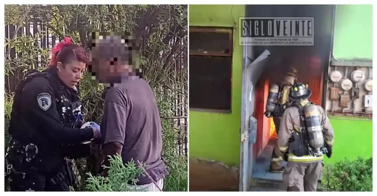 Adulto mayor queda atrapado en incendio y es rescatado por bomberos en Morelia