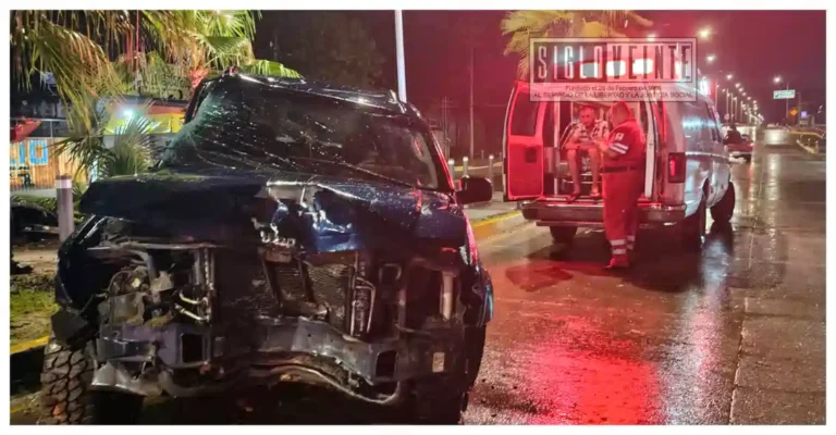 Choque en la Avenida Madero Norte de Huetamo deja a un hombre lesionado