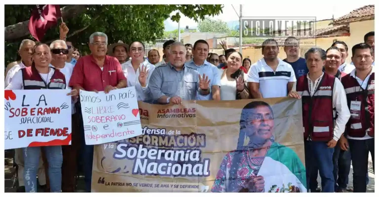 Desde Huetamo, lider en Michoacán de Morena llama a defender la soberanía y respalda a Claudia Sheinbaum