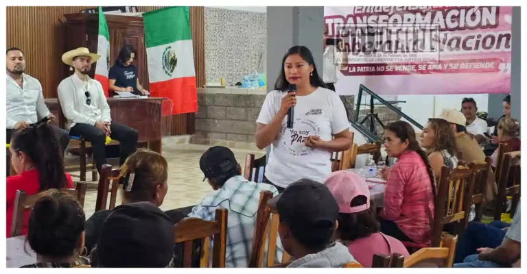 En su visita a Huetamo, Celeste Ascencio refuerza su acercamiento con la militancia de Morena
