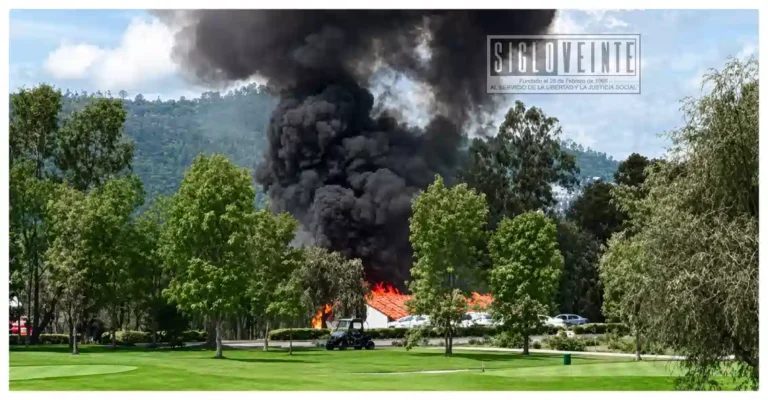 Fuga de gas provoca explosión e incendio en restaurante del Club de Golf Tres Marías en Morelia