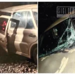 Intento por cruzar antes que el tren, termina con automóvil destrozado en Taretan