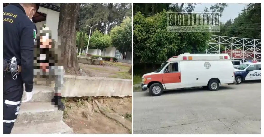 Bomberos y policías atienden a hombre con crisis nerviosa en Zitácuaro; pretendía desvivirse