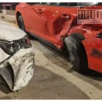 Familia sufre accidente durante la madrugada en avenida Madero Norte de Huetamo