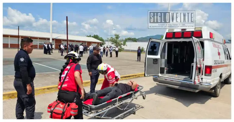 Simulacro en C5i Huetamo moviliza a 45 personas y pone a prueba protocolos de emergencia