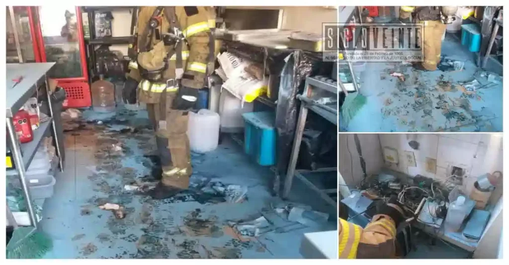Trabajadores sofocan con extintores conato de incendio en restaurante de comida japonesa en Morelia