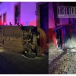 Camioneta termina volcada sobre la calle Corregidora de Tacámbaro