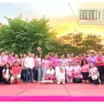 Carrera y jornada cultural promueven la lucha contra el cáncer de mama en Huetamo
