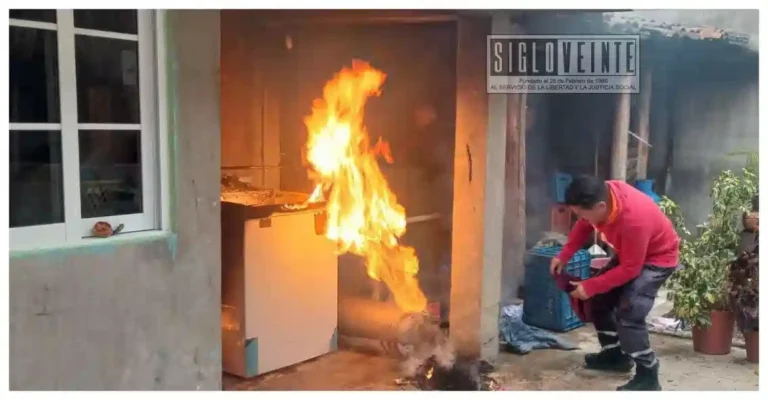 Explosión de cilindro de gas deja un hombre con quemaduras en Zitácuaro