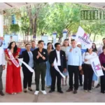 Pablo Varona da banderazo a la construcción del patio cívico del COBAEM Huetamo por su 43 aniversario